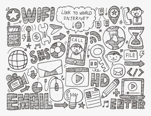 doodle internet web background