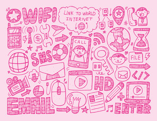 doodle internet web background