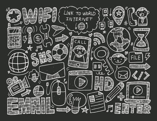 doodle internet web background