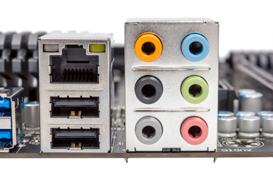 Obraz premium Electronic collection - Connector of computer motherboard