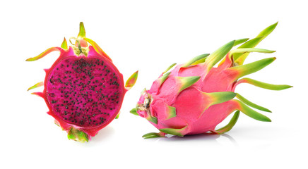 Dragon Fruit isolated on white background.