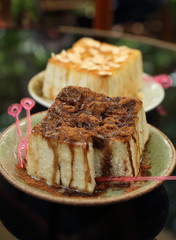 bread with chocolate powder