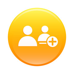 bouton internet contact icon orange web