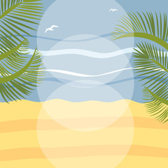 Fototapeta na wymiar Summer holidays illustration framework