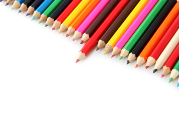 Mix colored crayons.