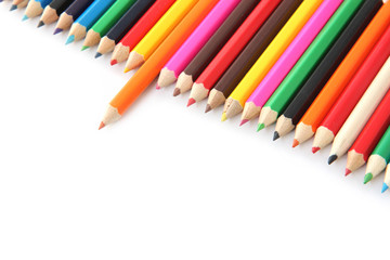 Mix colored crayons.