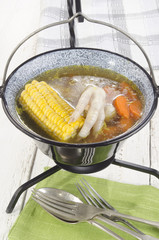 hungarian soup with vegetable and chicken foot