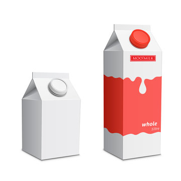 Milk carton with screw cap