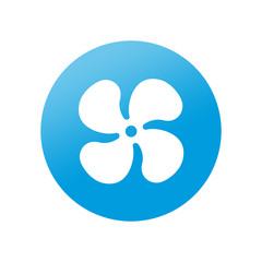 Etiqueta redonda ventilador