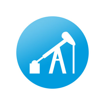 Etiqueta redonda campo petrolifero