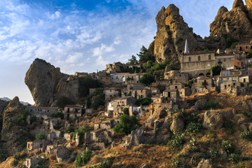 Pentidattilo, a ghost village in Calabria, Italy