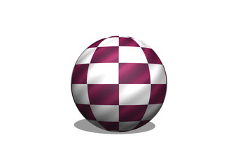 Sphere 3d Checkered Flag Racing Ball