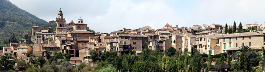 Fototapeta na wymiar Panoramic view of Valdemossa, little town in the isle of Majorca