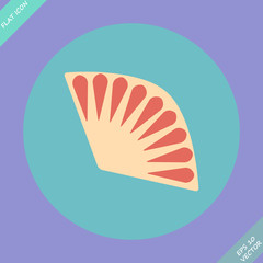Fan icon isolated - vector illustration. Flat