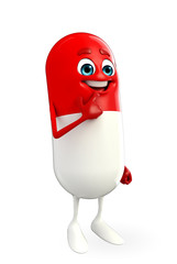 Pill Character is thinking