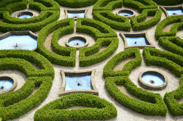 A maze in the castle garden