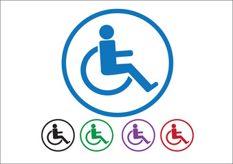 Wheelchair Handicap Icon design