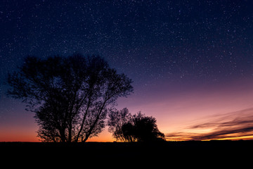 Fototapeta na wymiar Sternenreicher Sonnenuntergang