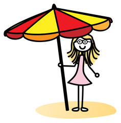 Mädchen mit Sonnenschirm