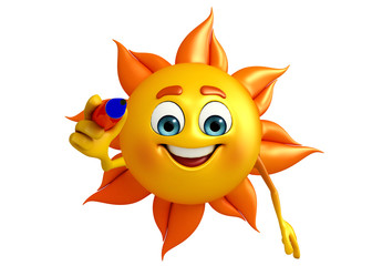 Sun Character With pen
