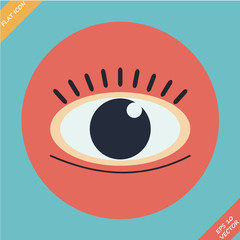 Eye icon - vector illustration.