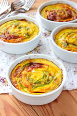 Vegetarian tartalets with zucchini and carrots