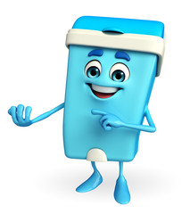 Dustbin Character with holding pose