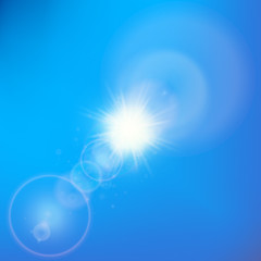 Sun with lens flare template