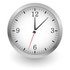 Realistic vector illustration of wall clock.