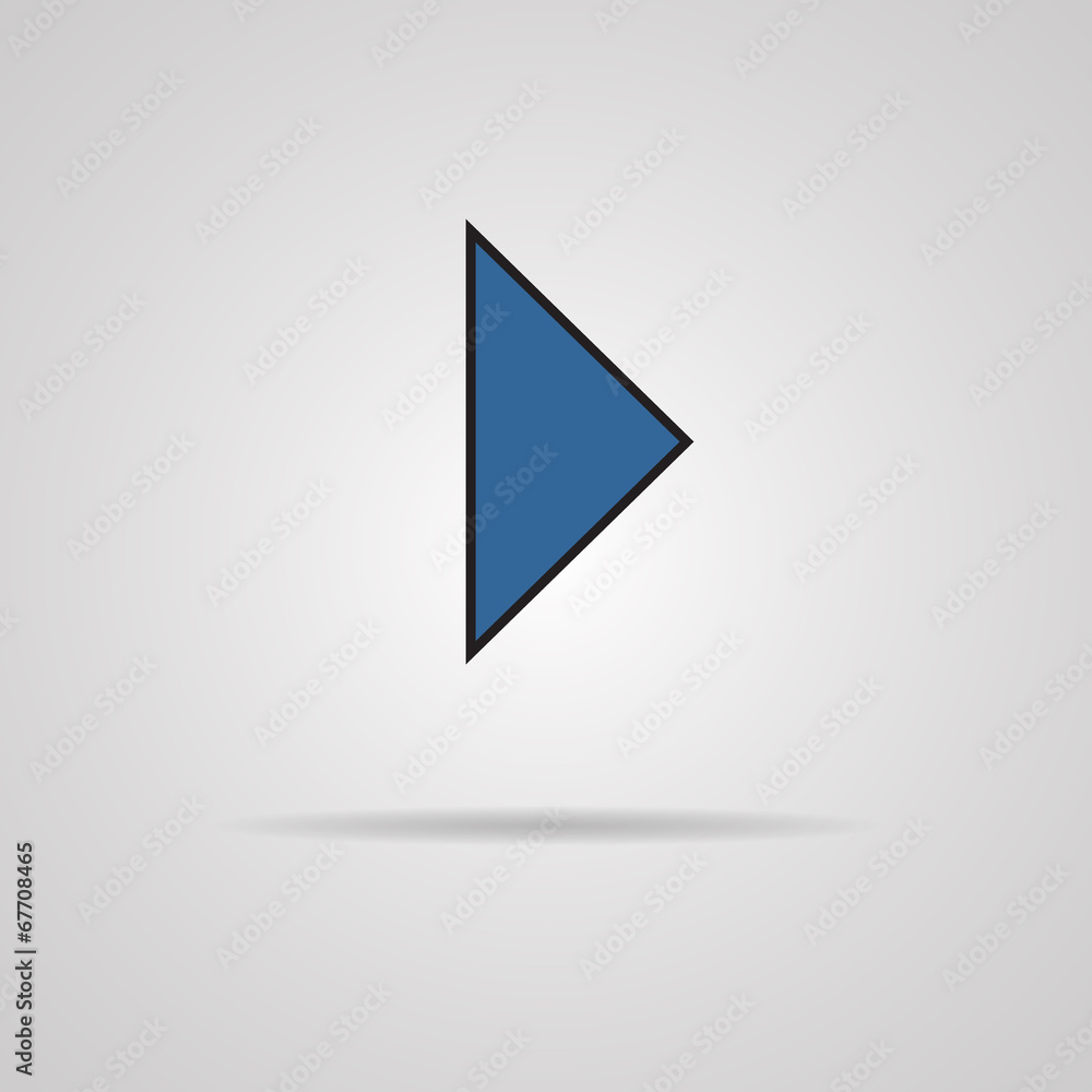 Poster vector icon play button web icon with shadow