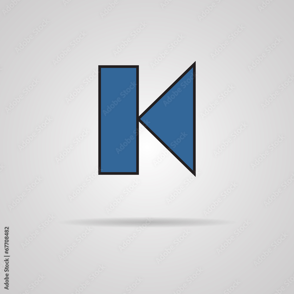Poster back track web icon with shadow. media player