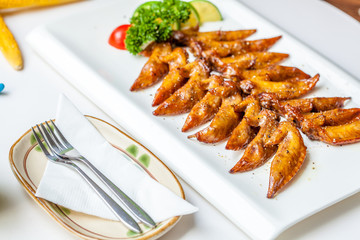 Chicken wings with sauce