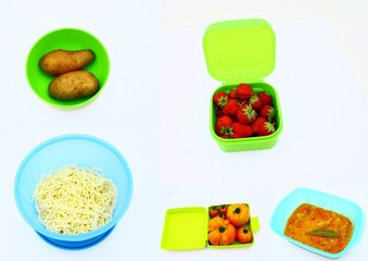 composition de boites plastiques pour conservation des aliments