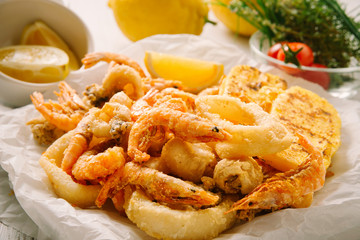 Mixed frid fish