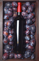 Red wine and plums