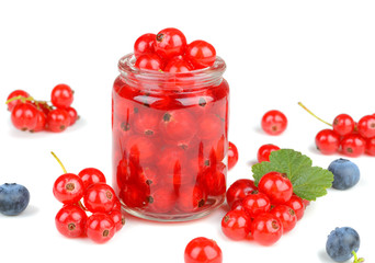 Delicious raw fresh red currant berries