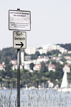 Schild - Surfbereich