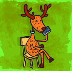 cartoon reindeer illustration