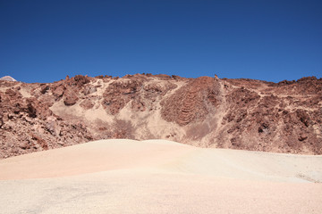Fototapeta na wymiar Tenerife, desert mineral au pied du Teide
