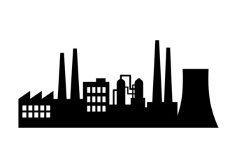 Factory icon on white background