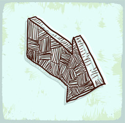 Cartoon sign arrow illustration