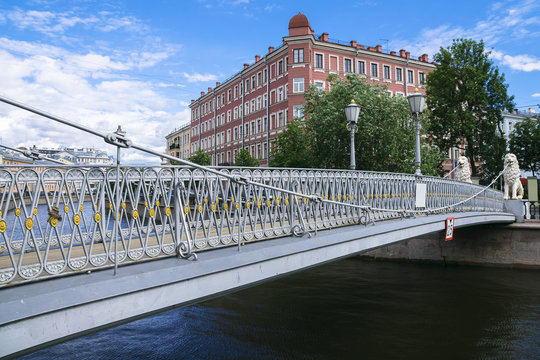 pedestrian bridge in St. Petersburg, Russia