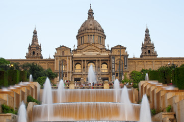 Naklejka premium National museum of Catalan visual art, near Barcelona, Spain