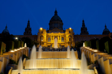 Obraz premium National museum of Catalan visual art, near Barcelona, Spain