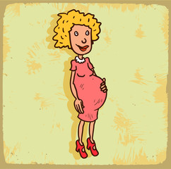 Cartoon Pregnant illustration