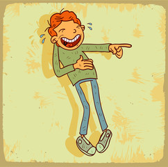Cartoon laugh illustration