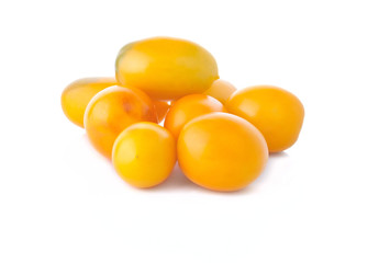 The heap of yellow tomatoes