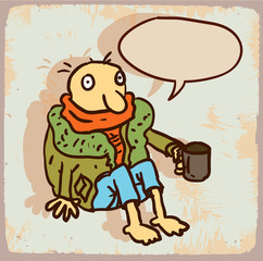 Cartoon poor illustration