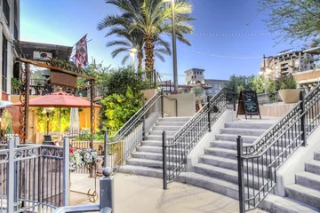 Poster Downtown Scottsdale Arizona in the Waterfront District © desertsolitaire