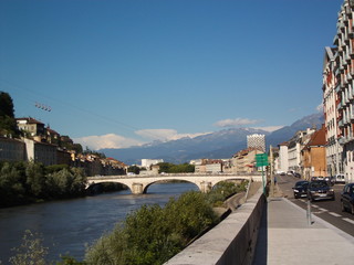 Widok Grenoble, Francja